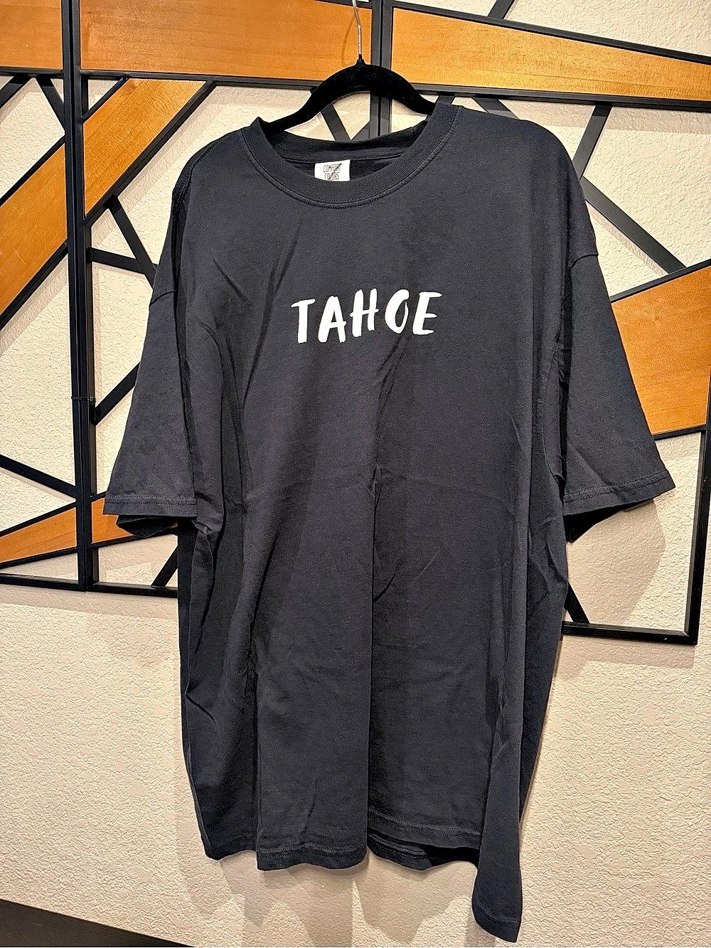 Comfort Colors 1717 Heavyweight Garment-Dyed T-Shirt in black with a Tahoe scree